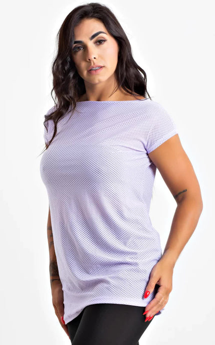 Camiseta Alongada Fitness de Tela