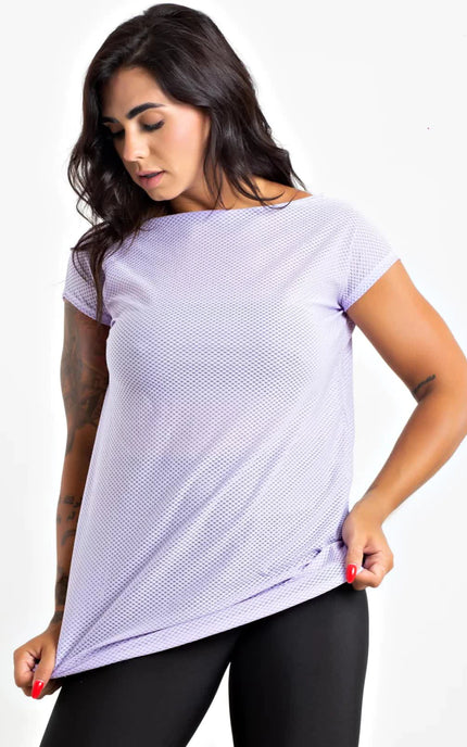 Camiseta Alongada Fitness de Tela