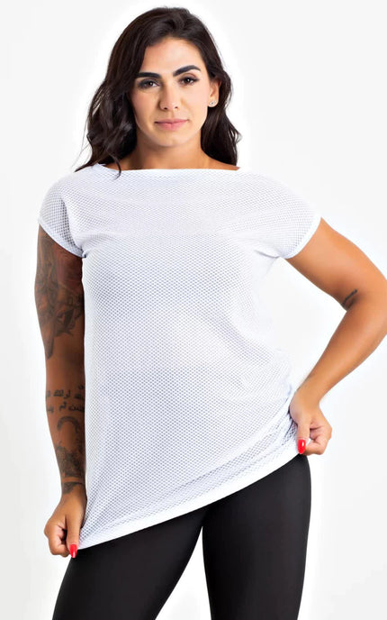 Camiseta Alongada Fitness de Tela