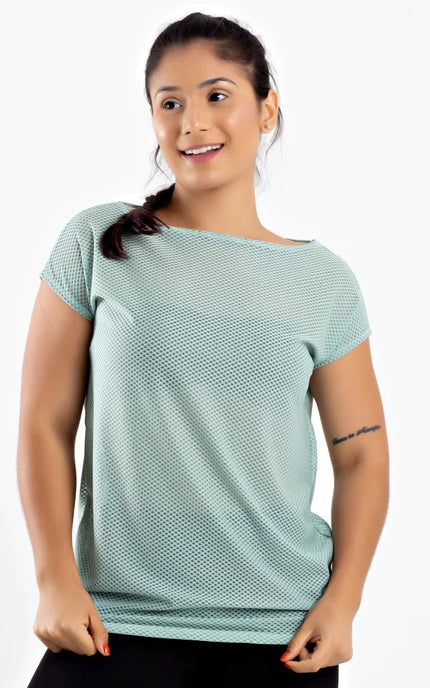 Camiseta Alongada Fitness de Tela