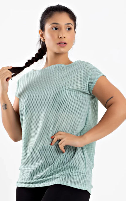 Camiseta Alongada Fitness de Tela