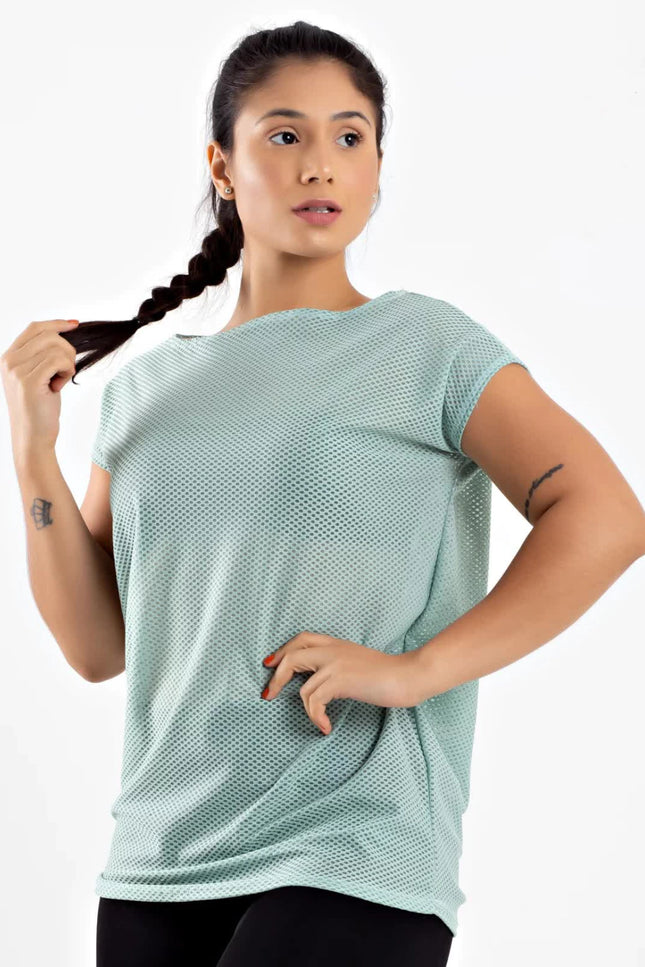 Camiseta Alongada Fitness de Tela