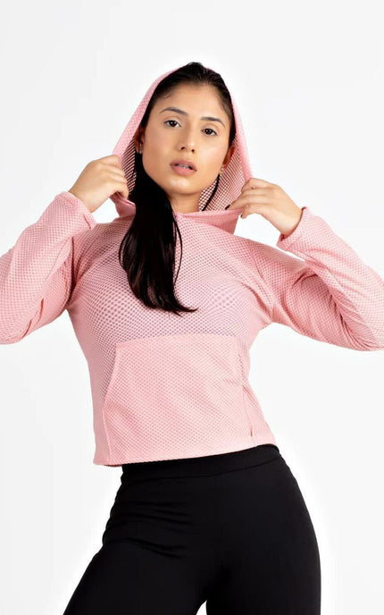 Casaco Rosê com Bolso Fitness Feminino | REF: LX120