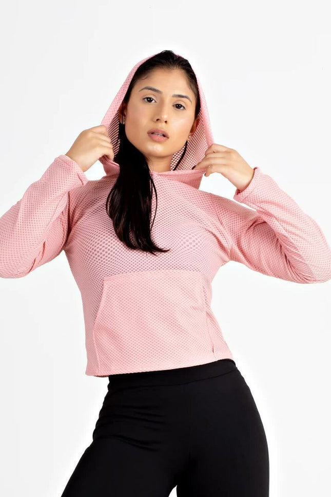 Casaco Rosê com Bolso Fitness Feminino | REF: LX120