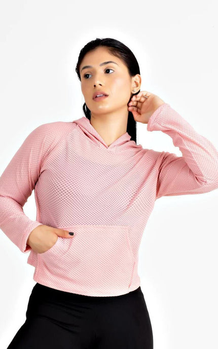 Casaco Rosê com Bolso Fitness Feminino | REF: LX120