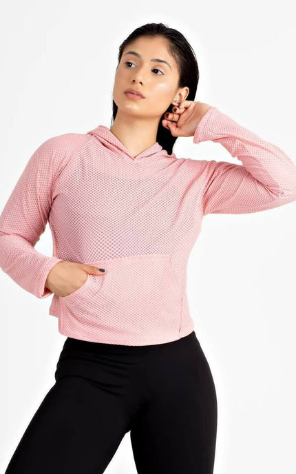 Casaco Rosê com Bolso Fitness Feminino | REF: LX120