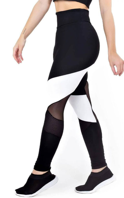 Calça Legging Fitness com Detalhes em Tela REF: LX122