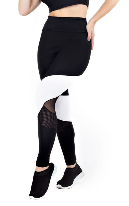 Calça Legging Fitness com Detalhes em Tela REF: LX122