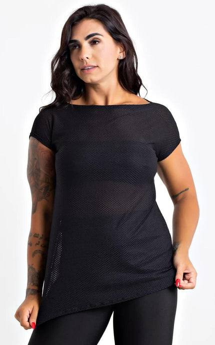Camiseta Alongada Fitness de Tela