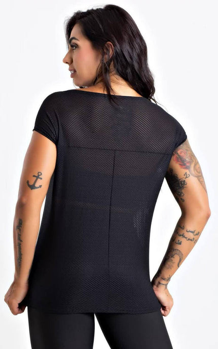 Camiseta Alongada Fitness de Tela