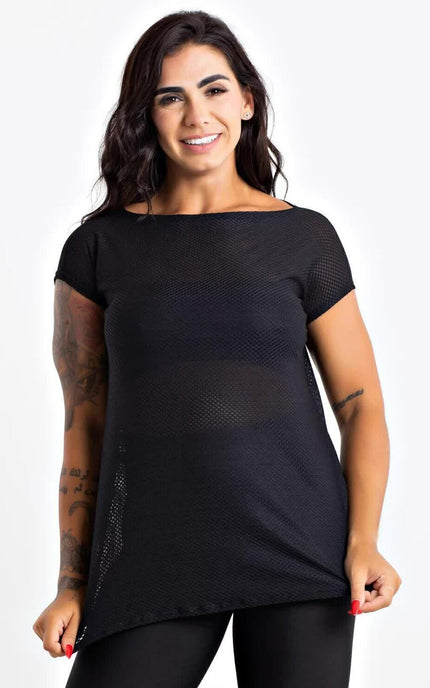 Camiseta Alongada Fitness de Tela