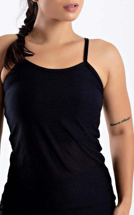 Blusa Fitness de Alcinha com Tela | REF: MTF38