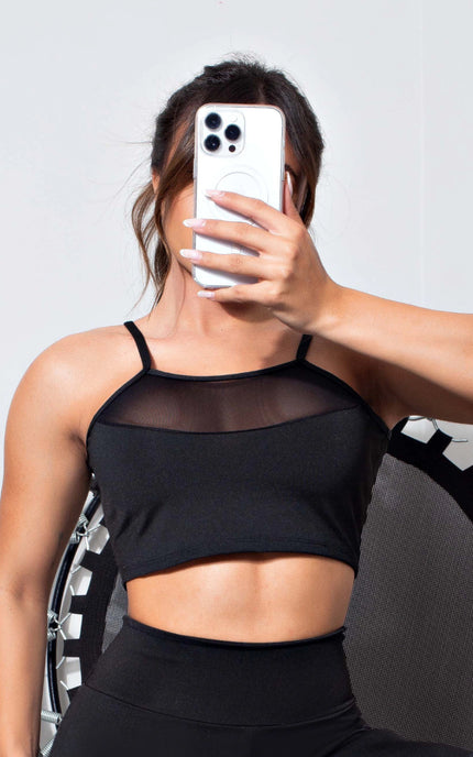 Top Fitness Detalhe Transparente Cropped | REF: LX118