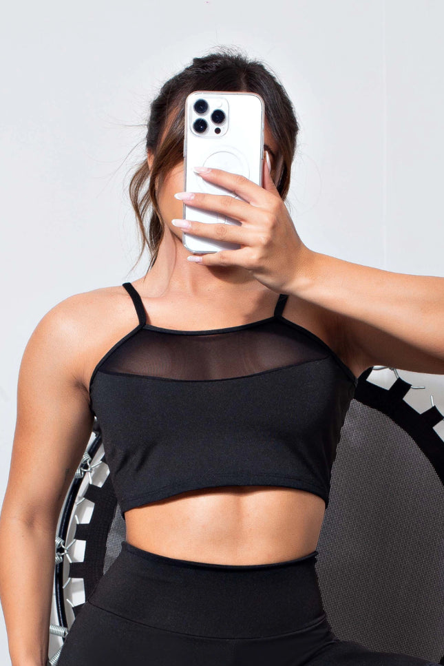 Top Fitness Detalhe Transparente Cropped | REF: LX118